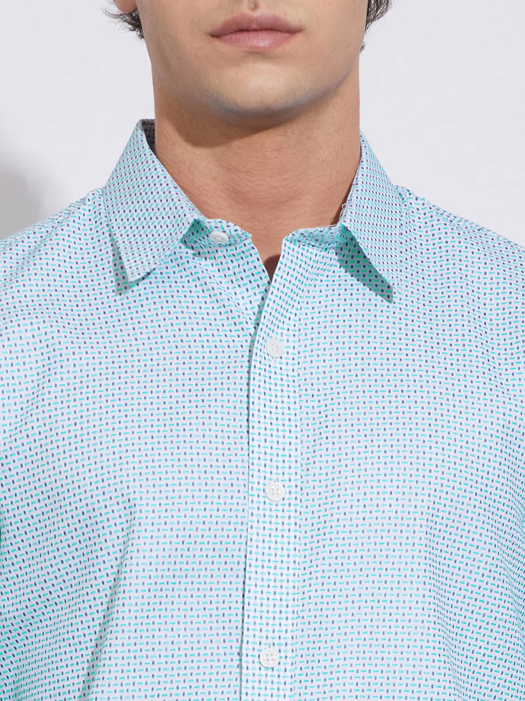 Blue Moderno Fit Regular Collar Shirt for Men by Being Human Clothing - Image 5