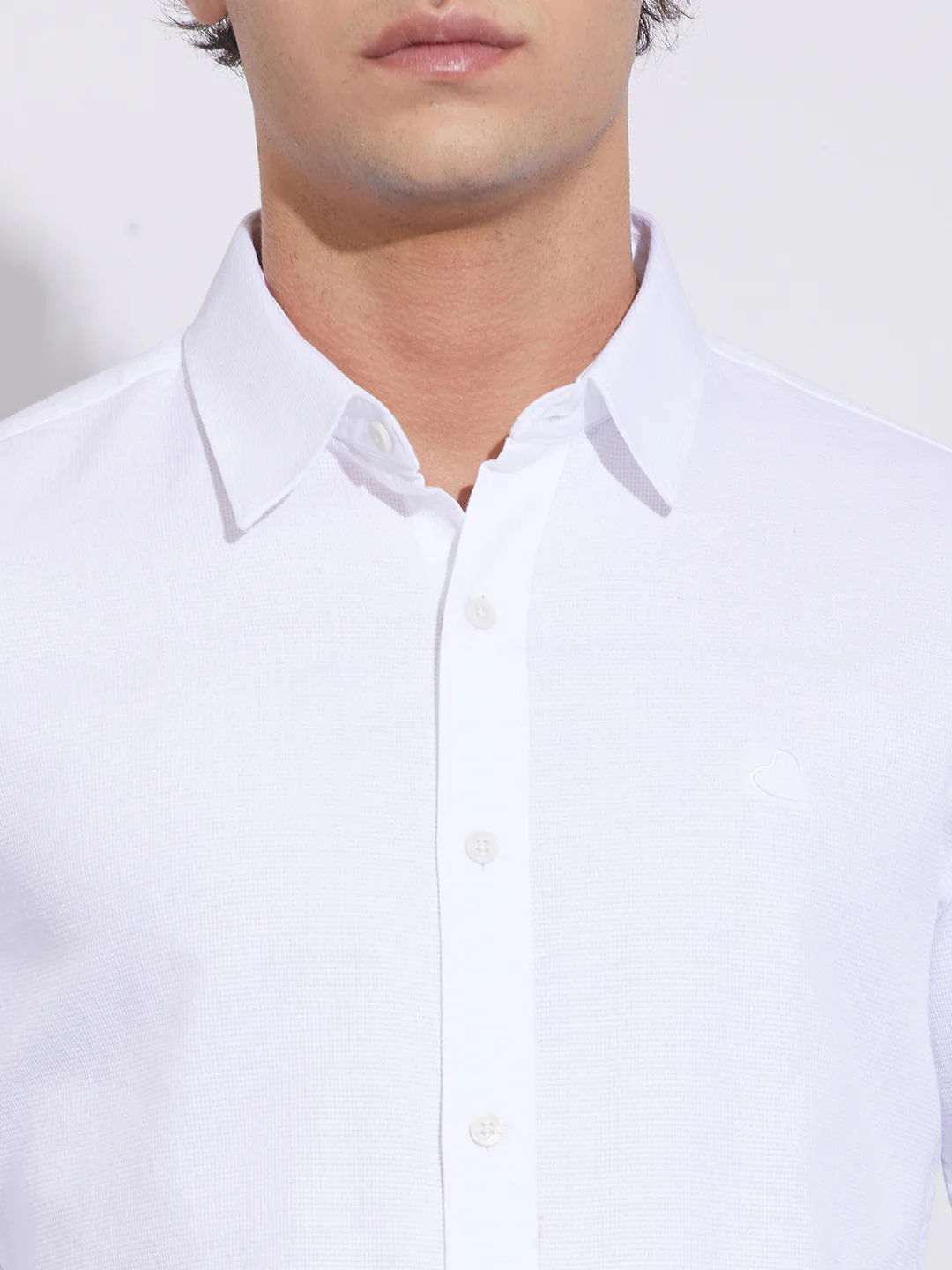 White Moderno Fit Regular Collar Shirt for Men by Being Human Clothing - Image 5